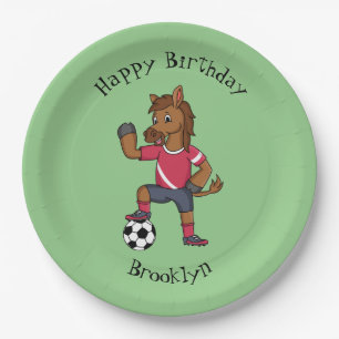 Plato De Papel Personalizado de fútbol divertido y divertido
