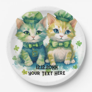 Plato De Papel Personalizado de gatos txt