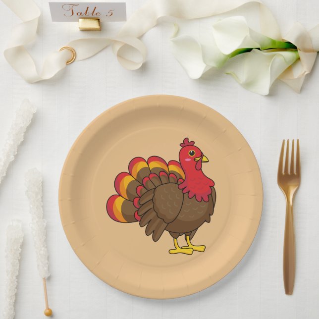 Plato De Papel Personalizado de la verdad Turquía (Boda)