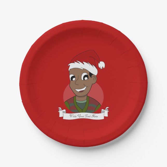 Plato De Papel personalizado de navidades (Anverso)