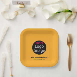 Plato De Papel Personalizado de negocios moderno Macaroni & Chees