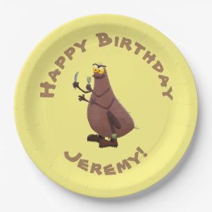 Plato De Papel Personalizado de pulgas fea hambrienta