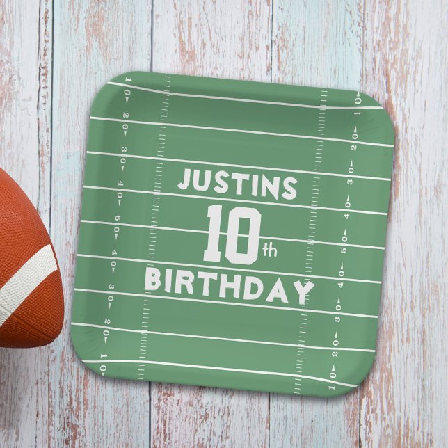 Plato De Papel Personalizado del estadio de fútbol de cumpleaños (Subido por el creador)