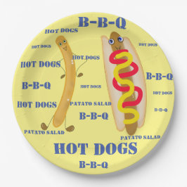 Plato De Papel personalizado divertido loco de hot dog