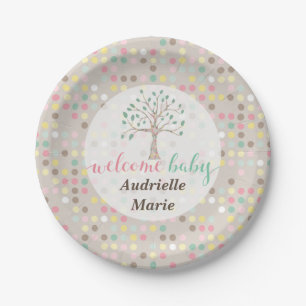 Plato De Papel Personalizado El Amor De Baby Shower Crece En Nues
