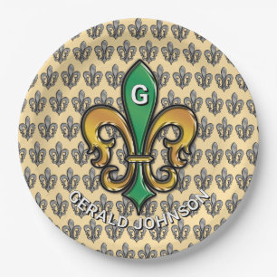 Plato De Papel Personalizado Elegant Golf Fiesta Design