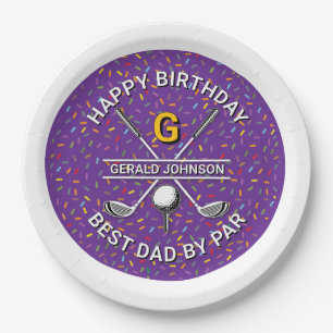 Plato De Papel Personalizado Elegant Golf Fiesta Design