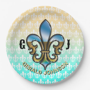Plato De Papel Personalizado Elegant Golf Fiesta Design