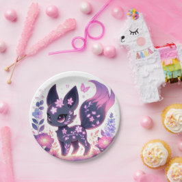 Plato De Papel Personalizado elegante Fox Baby Shower