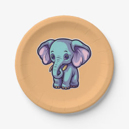 PLATO DE PAPEL PERSONALIZADO ELEPHANT