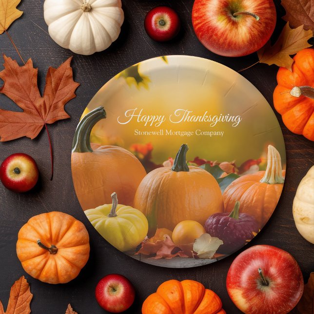 Plato De Papel Personalizado Empresa feliz Fiesta de calabaza de  (Subido por el creador)