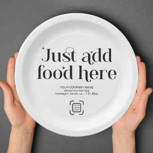 Plato De Papel Personalizado Empresa Fiesta de eventos Business L