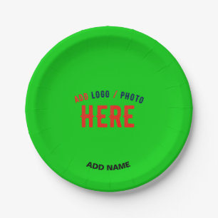 PLATO DE PAPEL PERSONALIZADO ESTILO MODERNO LIME VERIFICADO VERIF