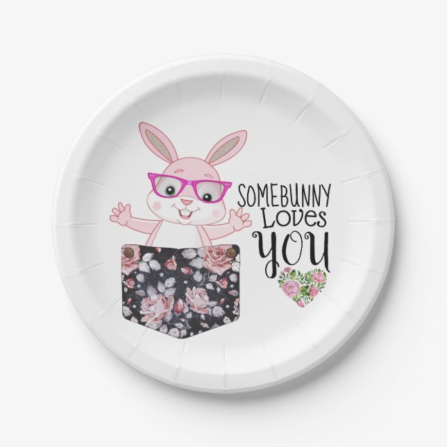 Plato De Papel Personalizado Fiesta Dulce Bebé Bebé Gafas De Cone (Anverso)