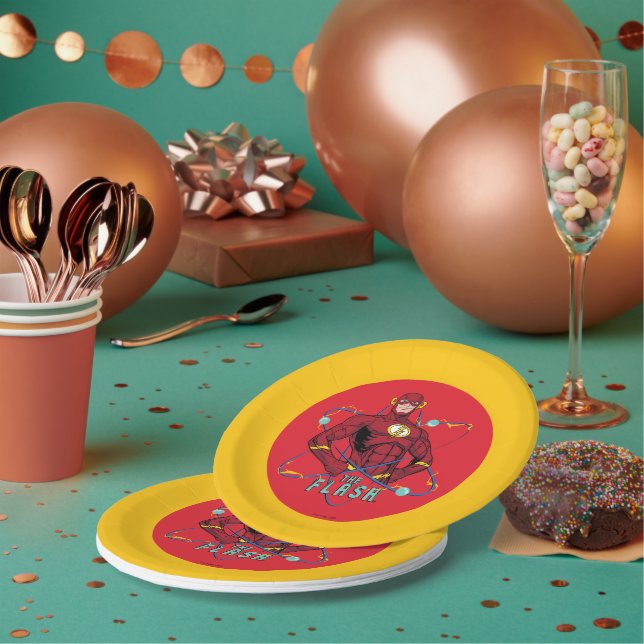 Plato De Papel Personalizado Flash Atomic Graphic (Multi)