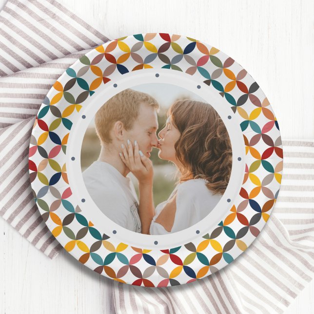 Plato De Papel Personalizado Foto Moderno Colorido Personalizado (Subido por el creador)