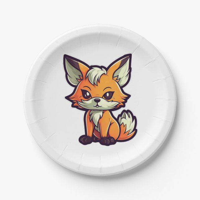 PLATO DE PAPEL PERSONALIZADO FOX (Anverso)