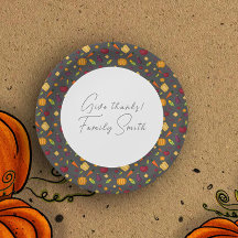 Personalizado gris de patrón de verduras de Acción