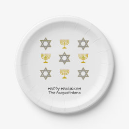 Plato De Papel Personalizado Hanukkah