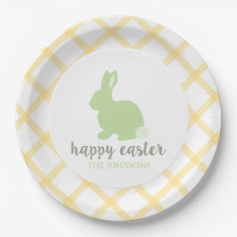 Plato De Papel Personalizado Happy Easter Bunny Paper Plate Amari