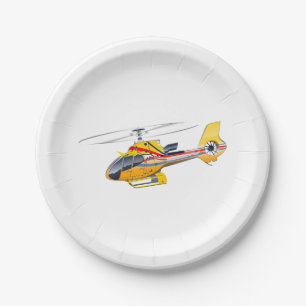 Plato De Papel Personalizado Helicopter