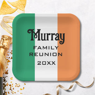 Plato De Papel Personalizado irlandés de apellidos