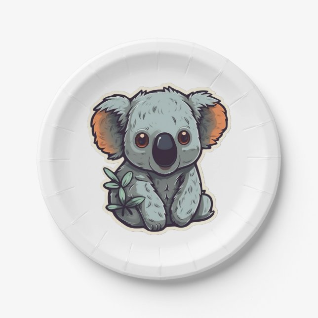 PLATO DE PAPEL PERSONALIZADO KOALA BEAR (Anverso)