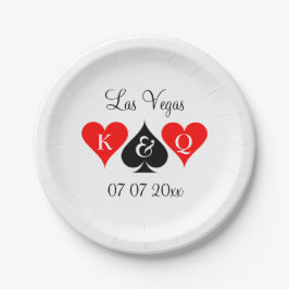 Plato De Papel Personalizado Las Vegas casinos temáticas de boda