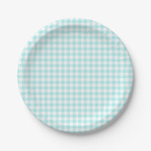 Personalizado Pale Turquoise Gingham