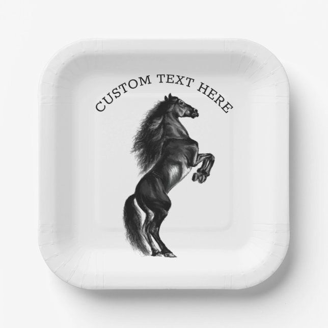 Plato De Papel Personalizado Papel de texto Placas errectas Cabal (Anverso)