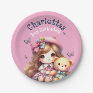 Plato de papel personalizado para cumpleañera