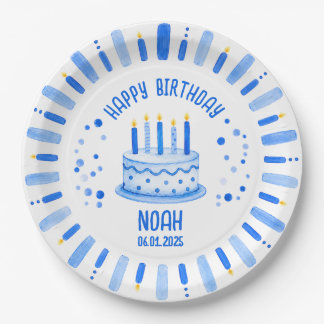 Plato de papel personalizado para cumpleaños