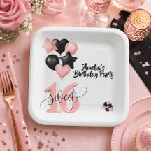 Plato de papel personalizado para cumpleaños Sweet
