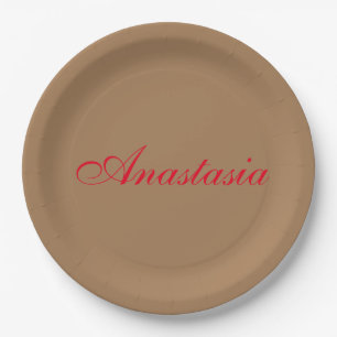 Plato De Papel Personalizado profesional de nombres de escritura