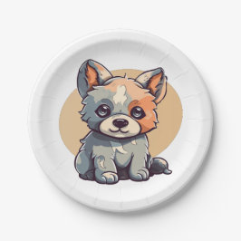 PLATO DE PAPEL PERSONALIZADO PUPPY