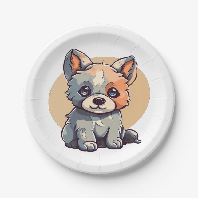 PLATO DE PAPEL PERSONALIZADO PUPPY (Anverso)