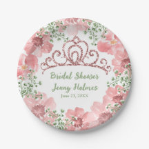 Personalizado Purpurina Rosa Crown Roses Rosa Verd