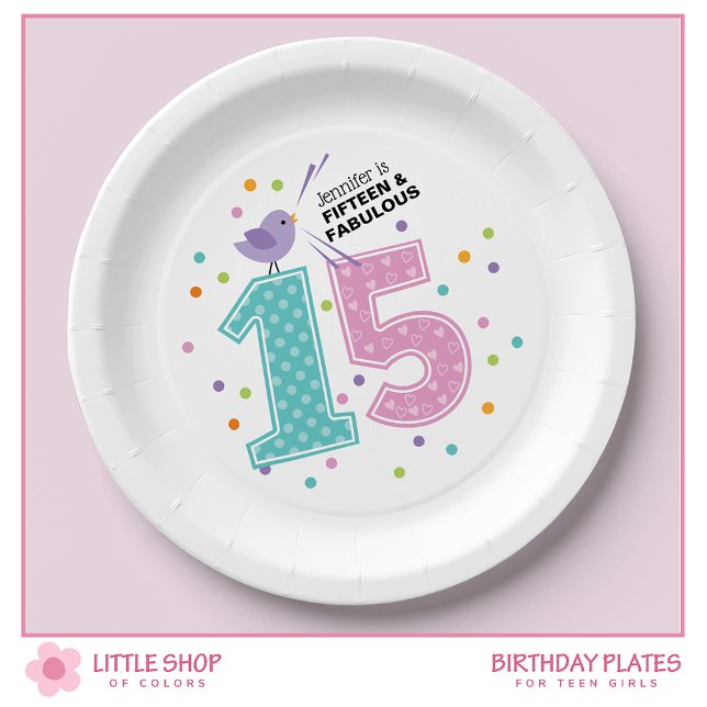 Plato De Papel Personalizado Quince y fabuloso cumpleaños de Conf (Subido por el creador)