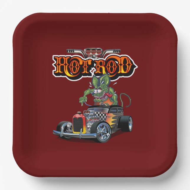 Plato De Papel Personalizado retro (Anverso)