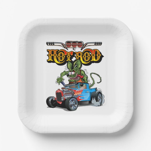 Plato De Papel Personalizado retro (Anverso)