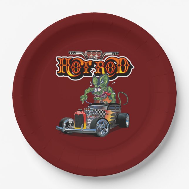 Plato De Papel Personalizado retro (Anverso)
