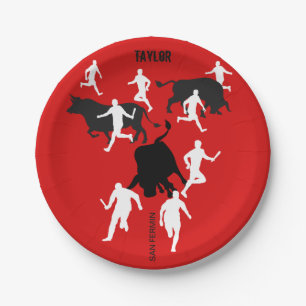 Plato De Papel Personalizado, San Fermín Pamplona,