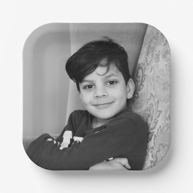 Plato De Papel Personalizado simple crea su propia placa de papel (Anverso)