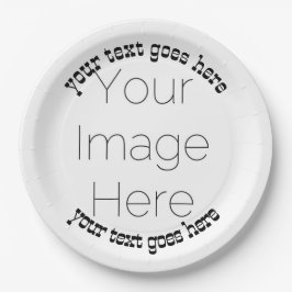 Plato De Papel personalizado simple foto de vaquero personalizado