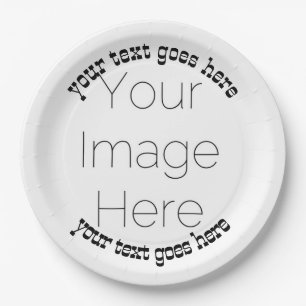Plato De Papel personalizado simple foto de vaquero personalizado