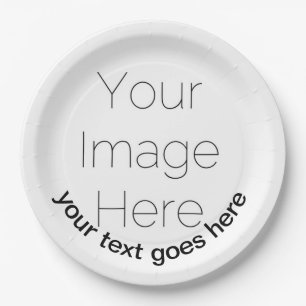 Plato De Papel personalizado simple foto personalizada Papel