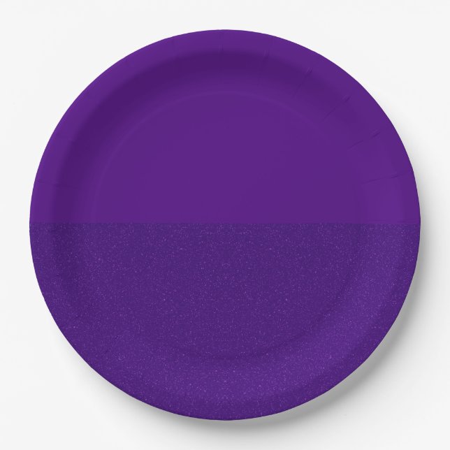 Plato De Papel Personalizado Split Matte & Purpurina Placa de pap (Anverso)