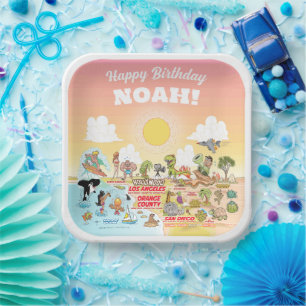 Plato De Papel Personalizado Sunny SoCal