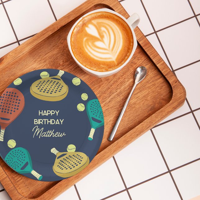 Plato De Papel Personalizado temática de Padel Tennis Fiesta (Subido por el creador)