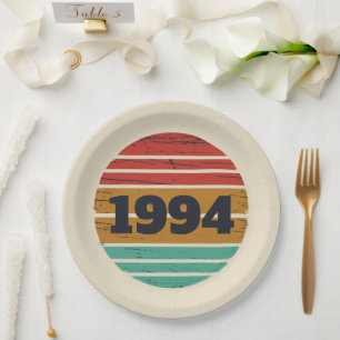 Plato De Papel Personalizado Treinta fiesta de 30 años